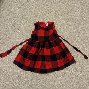 Carter's Red and Black Checkered Dress